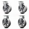Service Caster 6 Inch V-Groove Semi Steel Caster Set with Roller Bearings 2 Swivel 2 Rigid SCC SCC-20S620-VGR-2-R-2 - alternate 1